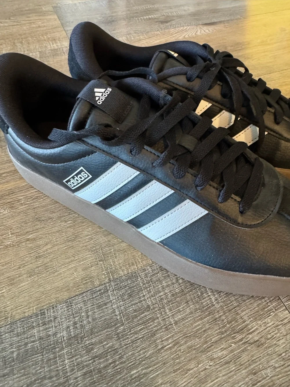 NEW Adidas VL Court 3.0 Black White Gum Men's Sz 11